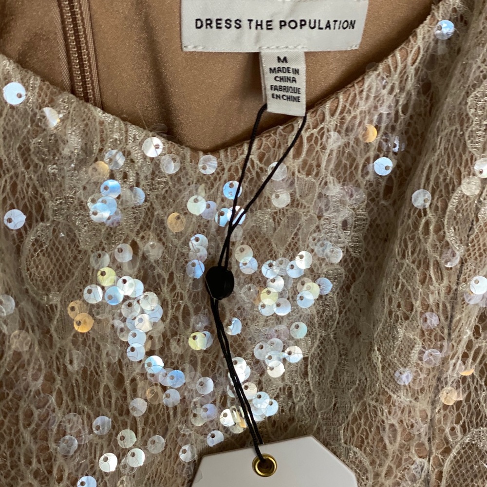 NWT DRESS THE POPULATION Fit & Flare Dress - M - Picture 13 of 14